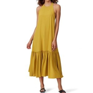 Tibi Eco Silk Halter Midi Dress 00